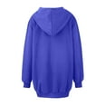 thumbnail image 5 of Resicozy Women's Zip Up Hoodies Plus Size Long Tunic Sweatshirts Casual Fashion Fall Jacket Coat with Pockets Royal Blue M, 5 of 5