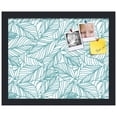 thumbnail image 2 of PinPix 15x12 Custom Cork Bulletin Board White Aqua Poster Board Has a Fabric Style Canvas Finish, Framed in White Aqua, by ArtToFrames (PinPix-1876), 2 of 5