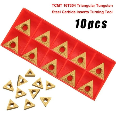 

BCLONG 10pcs TCMT16T3 32.52 Tungsten Steel Carbide Cutting Insert Cutter Lathe Turning