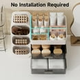 thumbnail image 7 of Makeup Organizer with Brush Holder, Countertop Organizer with 2 Drawers for Beauty Essential, Skincare, Lipstick, 7 of 7