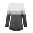 thumbnail image 5 of Feternal Women's T Shirt Tee Shirt Tunic Irregular Hem Print Long Sleeve Weekend Festival / Holiday Print Round Neck Regular Fit Fall & Winter, 5 of 5