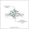 thumbnail image 2 of Dazzlingrock Collection IGI Certified 1.50 Carat Round Lab Grown White Diamond 6 Prong Classic Solitaire Engagement Ring for Women in 14K Solid White Gold Size 7.5, 2 of 6