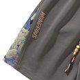 thumbnail image 6 of TEAJOPSUU Men's Casual Shorts Plus Size Loose Fit Canvas Shorts with Elastic Drawstring Waist Embroidery Detail Straight Leg Cut Dark Gray, 6 of 7