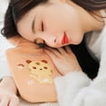 thumbnail image 4 of Cute Explosion-proof Student Plush Bear Filling Velvet Warm Belly Treasure Tummy Warmers Hand Warmer Hot Water Bottle Hot Water Bag Household Items 1000ML PINK RABBIT, 4 of 8