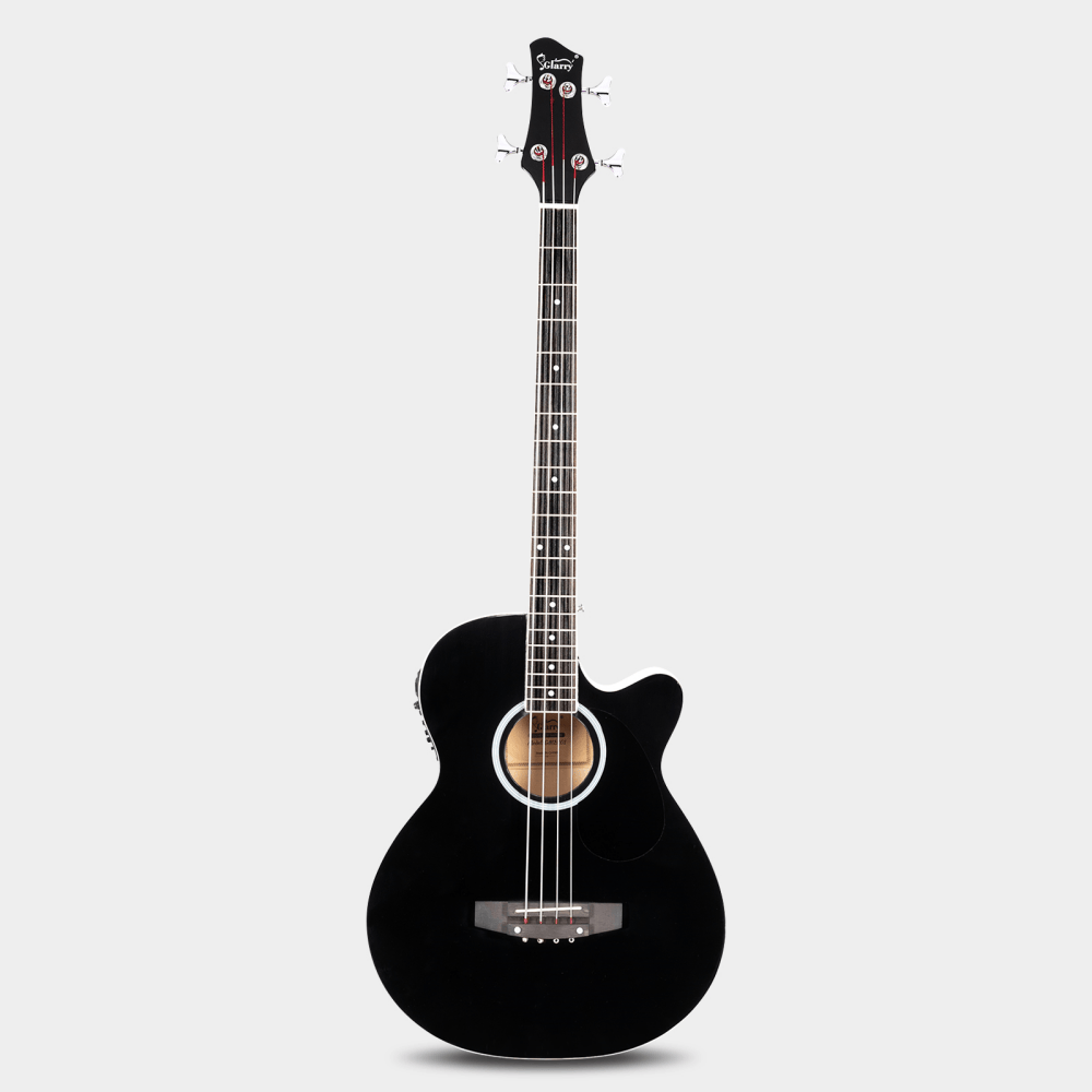 Tcbosik Full Size Acoustic Electric Bass Guitar Beginner Kit, 4 Strings Electric Acoustic Bass Guitar with Equalizer, Bag, Cable, Wrench, Strap, Plectrum, Black
