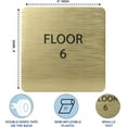 thumbnail image 3 of ADA CENTRAL SIGNS - 6" X6" Floor 6 Sign - ADA Compliant Tactile Graphics Grade 2 Braille Text Acrylic Wall Signs - Directional Assistance, Floor Number Safety for Office, school Hospital, Apartment, 3 of 7