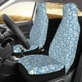 thumbnail image 2 of Honeii Floral Retro Style Print Car Seat Covers 2 Pieces, Full Set Universal Seat Covers for Cars, Waterproof Auto Seat Protectors, 2 of 7