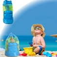 thumbnail image 5 of Bolsa de playa al aire libre Bolsa de almacenamiento de juguetes de playa para niños Bolsa de malla de gran capacidad para juegos de arena, 5 of 5