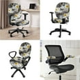 thumbnail image 2 of SCRAWLGOD 4 PCS Stretch Computer Chair Slipcover with Armrest Slipcovers Comfortable Gaming Chair Cover Easy to Remove Desk Chair Protector, Marble Print Butterfly Sunflower Heart, 2 of 7