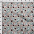 thumbnail image 3 of oneOone Cotton Poplin Dusty Green Fabric Flower Watercolor Sewing Craft Project Fabric Prints By Yard 42 Inche Wide, 3 of 4