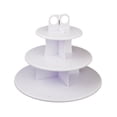 thumbnail image 1 of Soporte de exhibición de cupcakes para fiesta de boda con 3 niveles y 42 agujeros (blanco), 1 of 4