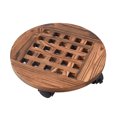 thumbnail image 1 of Support de Plante Plateau à Fleurs Support de Pot Réceptacle Mobile avec Roues Outil de Jardinage Jardinière en Bois Roulante, 1 of 2