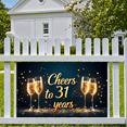 thumbnail image 5 of LUUFILx Cheers to 31 Years Banner Backdrop Background Party Supplies Anniversary Celebration Decor Photography Props Event Decorations Festive Happy Birthday, 5 of 8