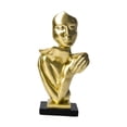 thumbnail image 2 of Escultura de cara abstracta, estatua de abrazar, estatua de amante abrazado, figura coleccionable Dorado, 2 of 9