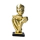 thumbnail image 2 of Escultura de cara abstracta, estatua de abrazar, estatua de amante abrazado, figura coleccionable Dorado, 2 of 9