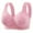 Pink, variant on Clearance Sale 2025 Bra Plus Size Front Button Bra Without Rims Side Thin Cup Button Vest Style Middle Border Cotton Bra