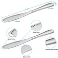 thumbnail image 2 of 2 Pack Stainless Steel Butter Spreader Knife, Multi-Function Butter Spreader and Grater with Serrated Edge & Ergonomic Handle, 3 in 1 Kitchen Gadgets for Breakfast, Butter, Cheese Jams, 2 of 7