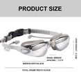 thumbnail image 2 of Gafas de natación para adultos, gafas de natación impermeables de silicona antivaho con tapones para los oídos y clip para la nariz, gris, 2 of 5