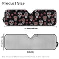 thumbnail image 3 of POLERO Car Windshield Sun Shade, Suagr Skull Rose Sun Visor for Car Off-road Vehicle, Block UV Rays, Foldable 52.95x16.14 inches, 3 of 7