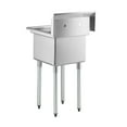 thumbnail image 4 of 20 in. x 22 in. Stainless Steel One Compartment Sink with 14 in. x 16 in. Bowl. NSF, 4 of 6