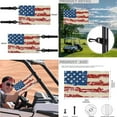thumbnail image 6 of XYZCANDO USA Flag Golf Cart Seat Covers American Flag Golf Cart Steering Wheel Covers Golf Cart Flag 4 Set Golf Cart Decor Club Car Seat Covers Non-Slip Steering Wheel Cover 14 Inch Golf Flag White, 6 of 7