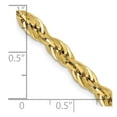 thumbnail image 3 of Auriga Fine Jewelry 14K Yellow Gold 4.75mm Semi-Solid Rope Chain Bracelet 8 inch for Women, 3 of 5