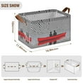 thumbnail image 7 of Yayeee Foldable Storage Basket for Shelves with Handles Waterproof Cloth Bins, Red Boat, 7 of 7