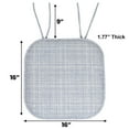 thumbnail image 2 of Aria Memory Foam Non-Slip Chair Cushion Pad with Ties 4 Pack - Silver Blue, 2 of 4