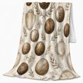 thumbnail image 2 of Vintage Volleyball Shield Pattern With Olive Florals Nostalgic Sketch Style For Sports Fans Cozy Flannel Blanket Home Decor In Bedroom Living Room Christmas Gift, 2 of 9