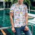 thumbnail image 6 of Rateoe Unicorn DoingYoga Pattern Men’s Baseball Short Sleeve Polo Shirt, Midweight Men's Shirt Golf Shirt Polo Shirts Quick Dry Short-XX-Large, 6 of 7