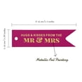thumbnail image 5 of Inkdotpot Real Gold Foil Hugs & Kisses From The Wedding Tags Favor Hang Paper Tags 50 Pieces, 5 of 6