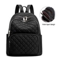 thumbnail image 3 of Mochila para mujer, bolso de moda para mujer, mochila de viaje de nailon, bolso de hombro negro, mochila informal pequeña para mujer, 3 of 6