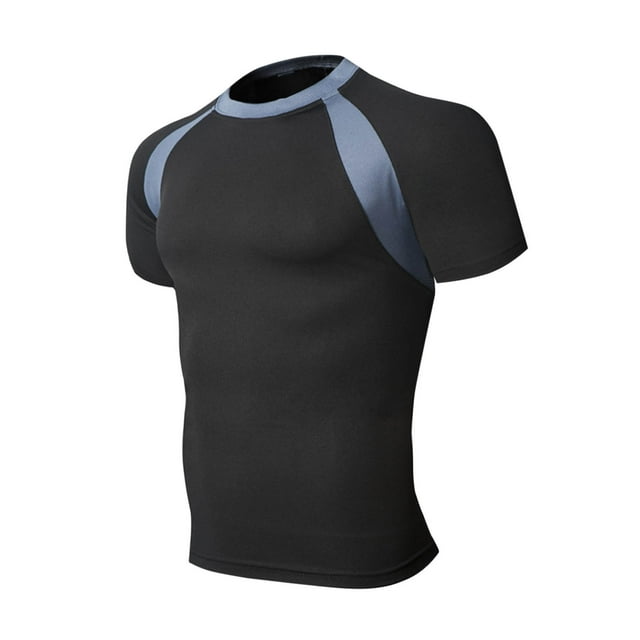 Admvng T-Shirts Surdimensionnés pour Hommes Col Rond Mode Décontractée Manches Courtes Séchage Rapide Ajusté Gym Hommes M-4TG