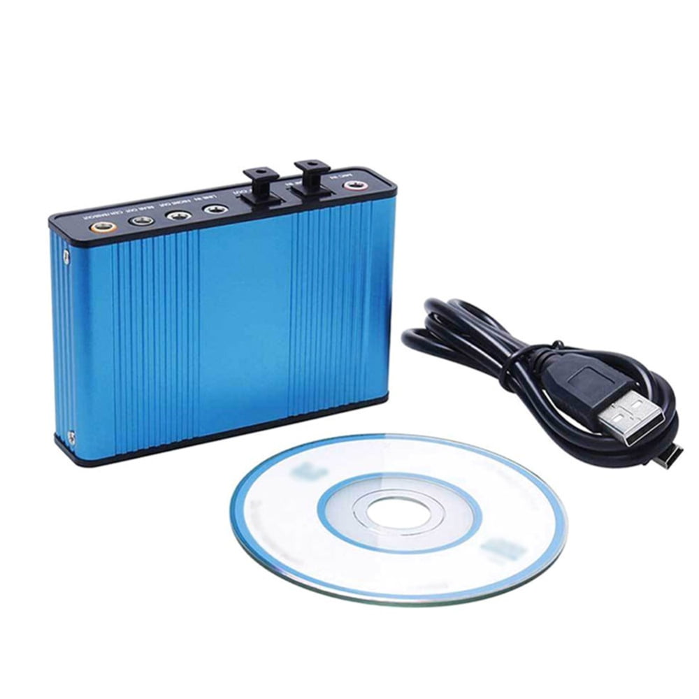 USB 6 Channel 5.1 External Optical Audio Sound Card S/PDIF for Laptop