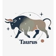 thumbnail image 5 of Taurus Zodiac Sign Adult White Long Sleeve Hoodie-XS, 5 of 6