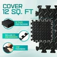thumbnail image 2 of Yes4All 12pcs Interlocking Floor Mats for Gym Equipment, Cover 12 Sqft, Thick 7/16" Thick - Black, 2 of 7