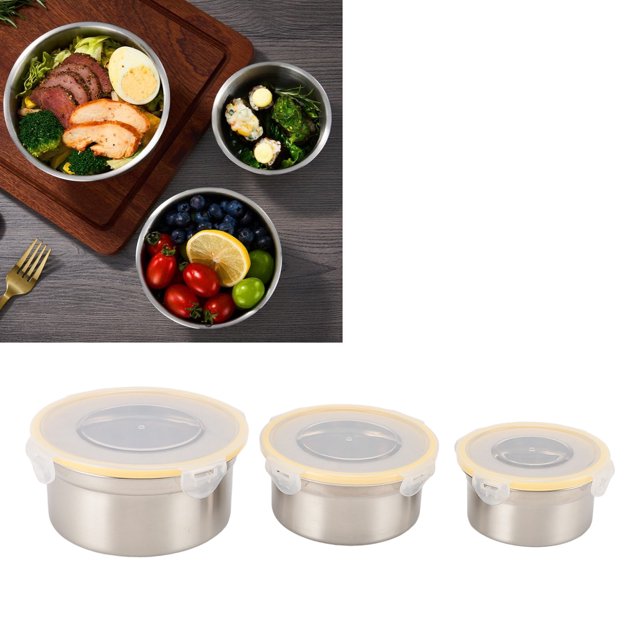Food Container, Easy To Clean Round Food Storage Container for Lunch