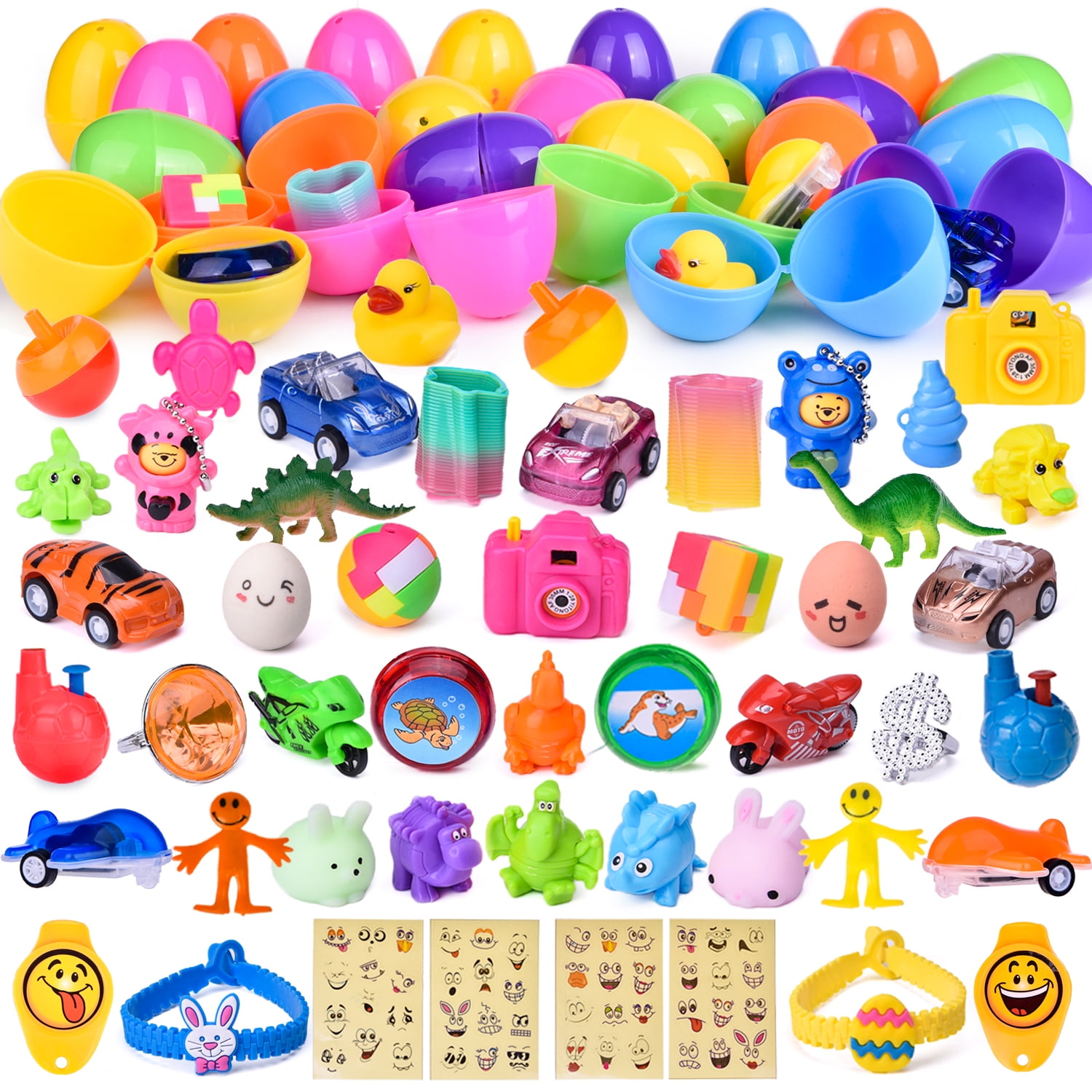 6 Bouncy Eggs Kids Party Bag Fillers Childrens Xmas Stocking Pocket Money Toy