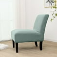 thumbnail image 3 of Rosnek Armless Accent Chair Cover Slipcover, Spandex Removable Armless Chair Furniture Protector Covers for Living Dining Room Hotel, Green, 3 of 6