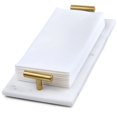 thumbnail image 1 of Bandeja portatoallas para invitados Fete White Marble para baño, 1 of 8