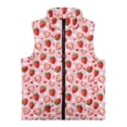 thumbnail image 5 of Binienty Pink Strawberry Vest for Girls 7-8 Fleece Zip Up Jacket Kids Sleeveless Vests With Pockets Comfortable Soft Plush Fleece Outwear Vests Childrend Winter Waistcoats, 5 of 7