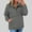 Gray, variant on HOMBOM Blue Sweatshirts for Women Trendy Plain Zip Mock Neck Thanksgiving Tops Pullover Loose Long Sleeve Winter Quarter Zip Sweatshirt XL