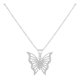 thumbnail image 1 of Collar De Mariposa Con Zirconias Para Mujer De Plata 925 Plateado, 1 of 5