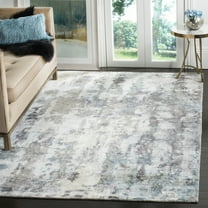 SAFAVIEH Mirage Rachelle Abstract Area Rug, Ivory/Blue, 9' x 12'