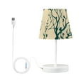 thumbnail image 3 of Winter Herbs Green Purple Desk Lamp 3 Color Modes LED Table Lamp Nightstand Reading Light for Bedroom Living Room, 3 of 8