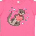 thumbnail image 4 of Inktastic Cute Smiling Valentine's Day Otter with Heart Boys or Girls Toddler T-Shirt, 4 of 5