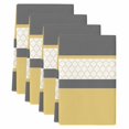 thumbnail image 2 of Yellow Morocco Kitchen Towels Set of 4, Geometric Grey Stripes Modern Absorbent Dish Towels for Kitchen, Microfiber Hand Towel, Quick Drying Tea Towel for Cleaning Decorative Dishcloths, 2 of 7