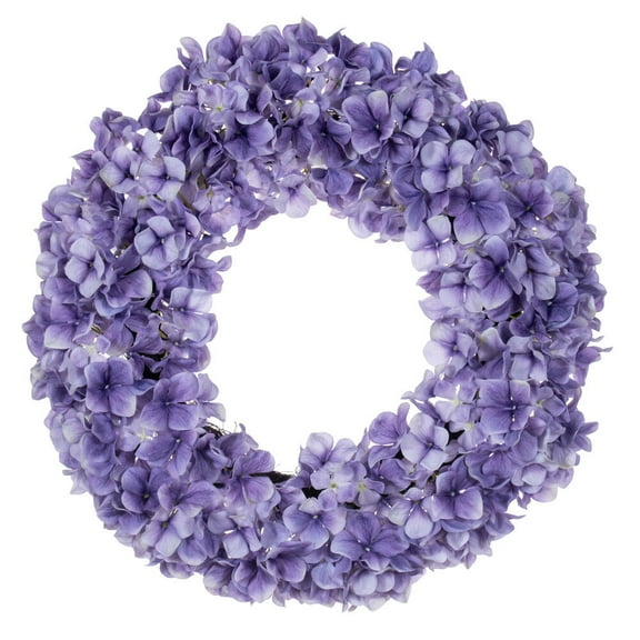 20" Real Touch Purple Hydrangea Wreath