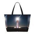thumbnail image 2 of Fotbe Peggy's Cove Lighthouse Bolsa de Viaje para Playa - Resistente al Agua, Bolsa Tote de Gran Capacidad y Ligera con 7 Bolsillos para Mujeres y Hombres, 2 of 7