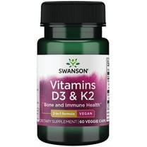 Swanson Vitamins D3 & K2 - 2,000 Iu & 75 mcg 60 Veg Caps